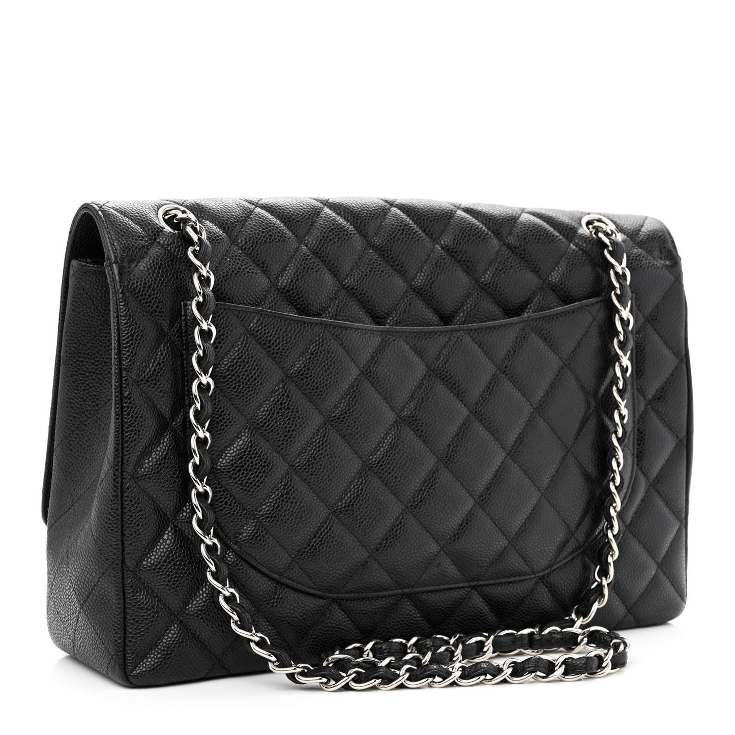 Caviar Quilted Maxi Single Flap Black