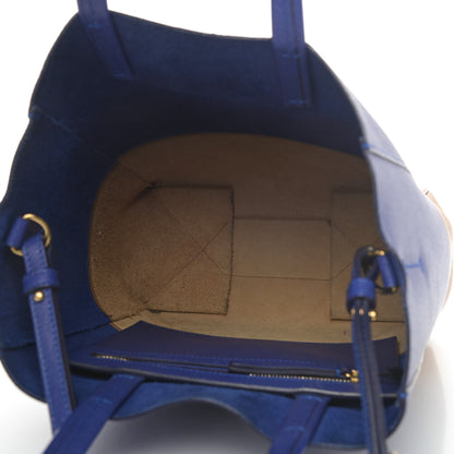 Celine Grained Calfskin Vertical Bi-Cabas Indigo Camel 4 of 4