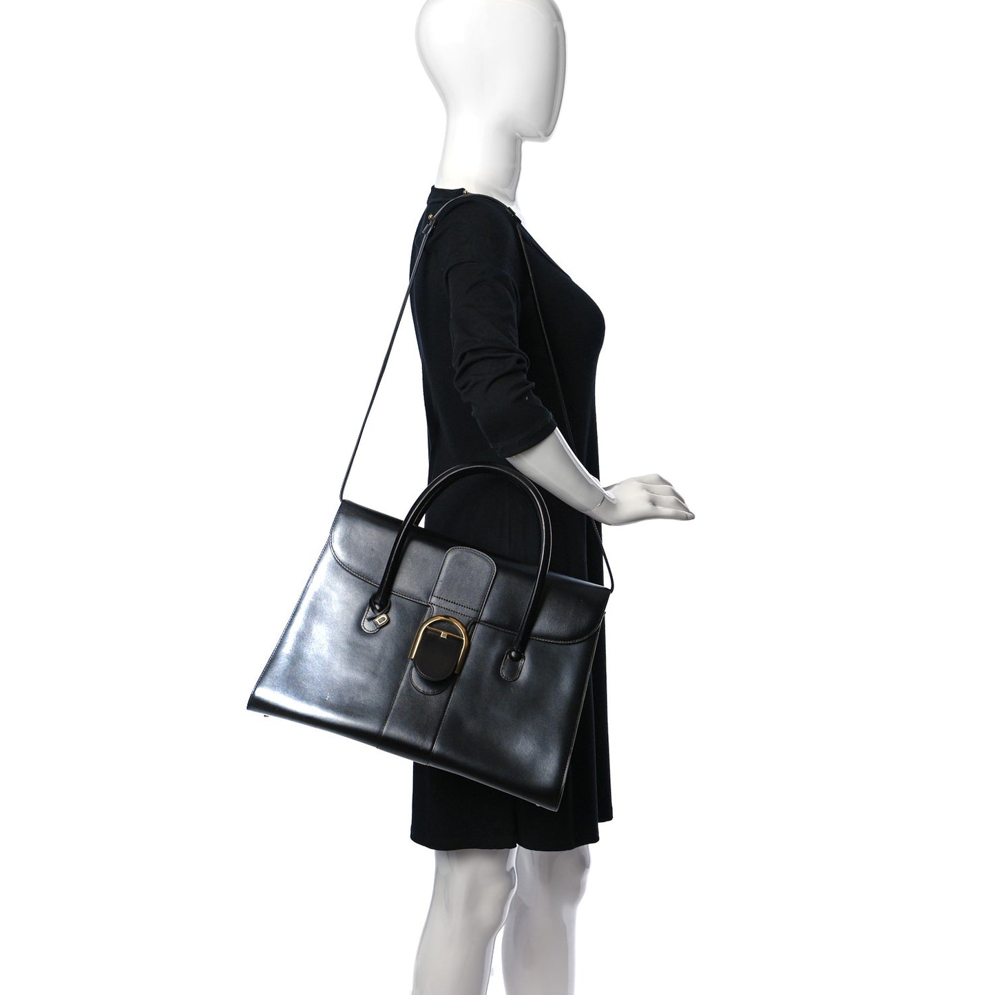 Box Calfskin GM Brillant Satchel Black