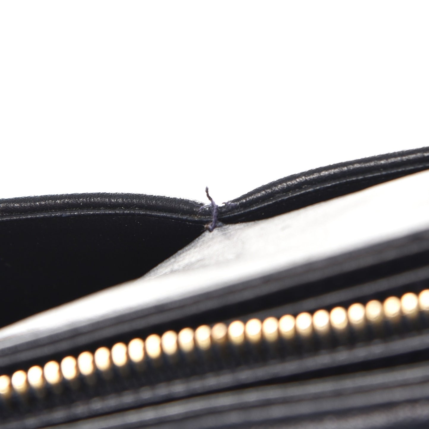 Lambskin Quilted Shoulder Bag Navy Blue
