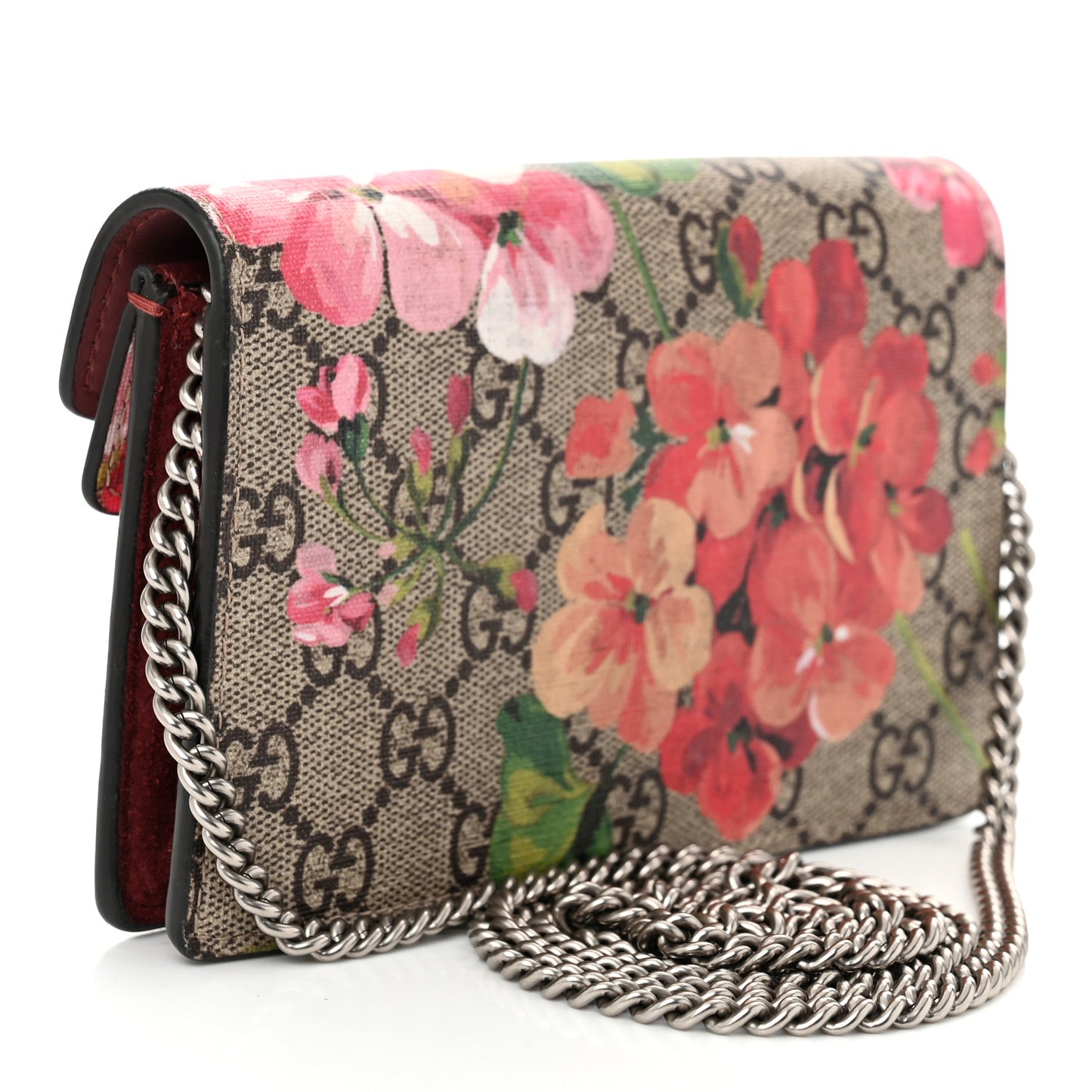 GG Supreme Monogram Blooms Super Mini Dionysus Shoulder Bag Beige Multicolor Dry Rose