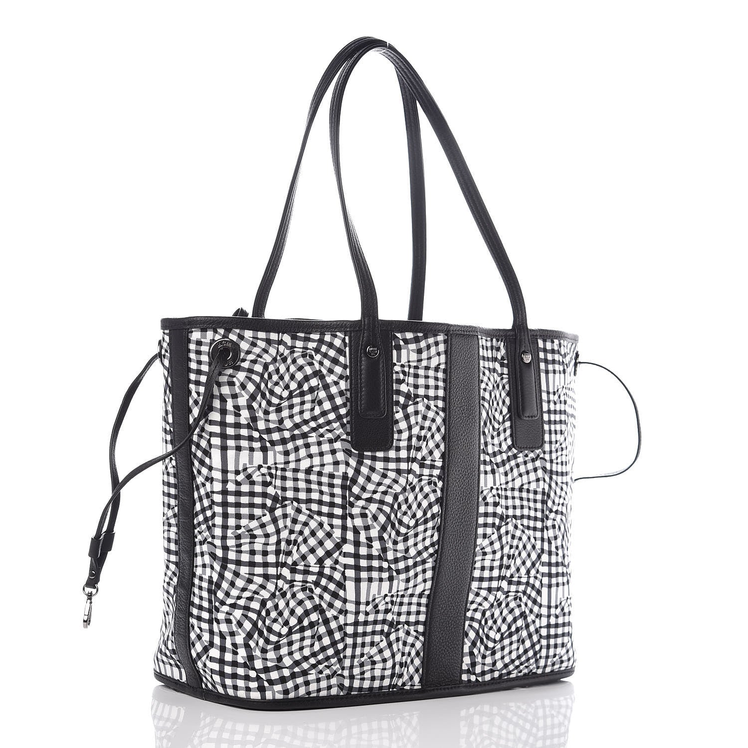 MCM Visetos Medium Liz Reversible Shopper Tote Black 6 of 15
