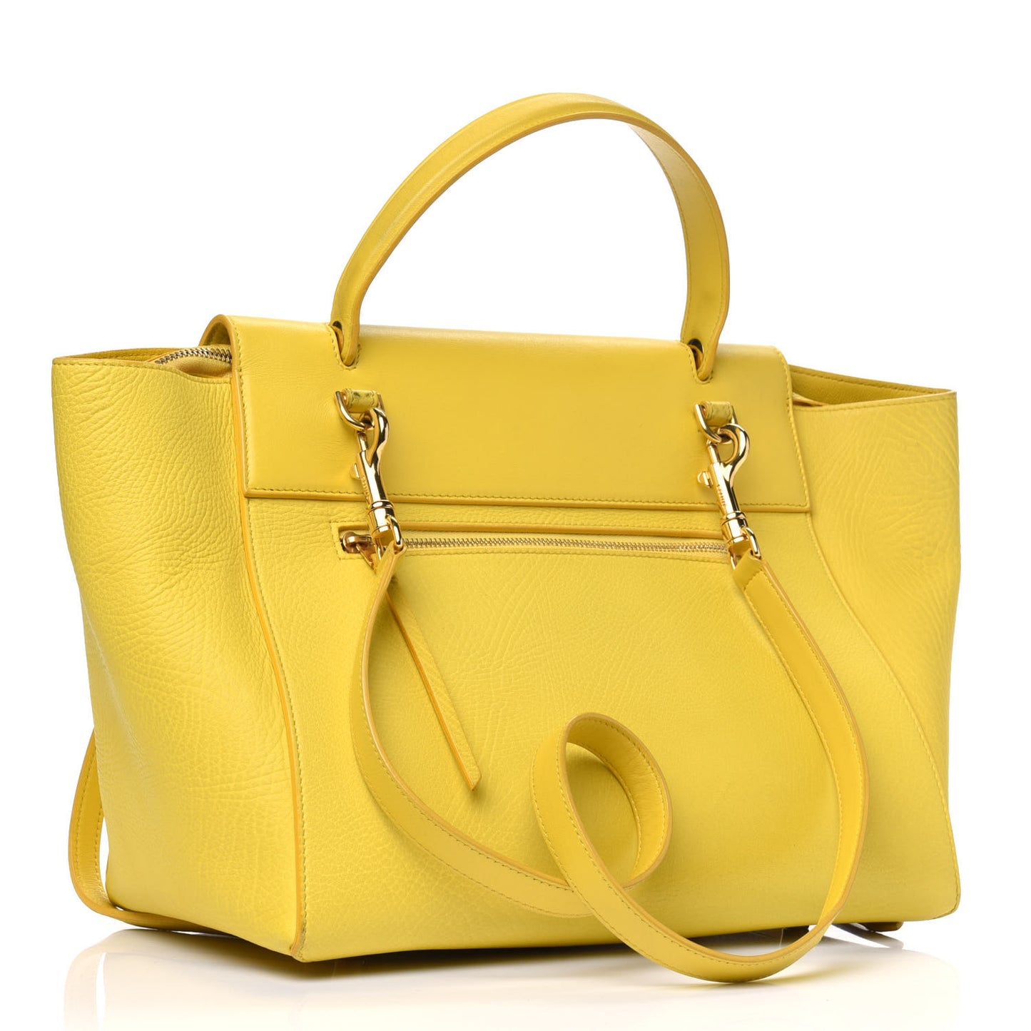 Elephant Calfskin Mini Belt Bag Sun Yellow