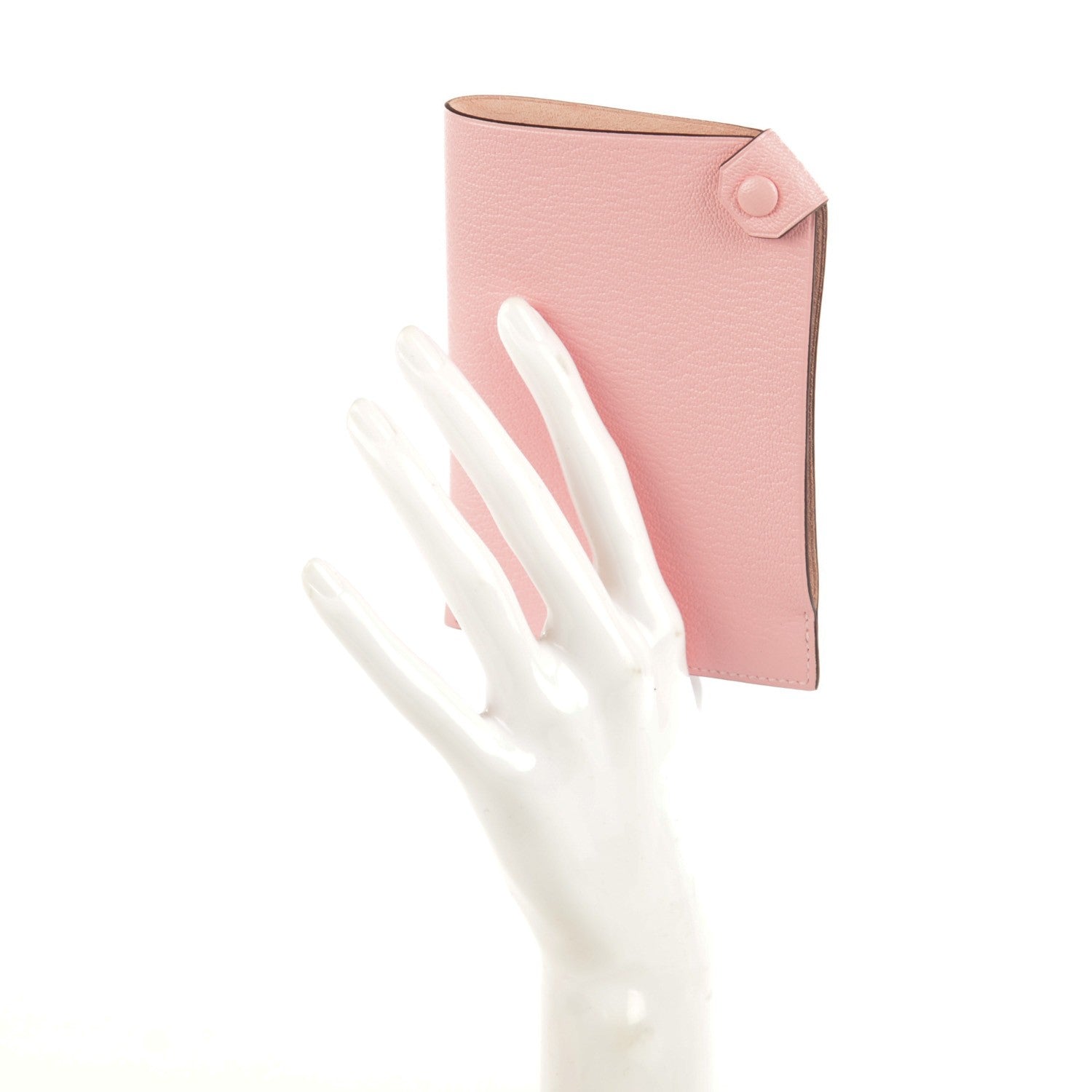 Hermes Chevre Mysore Tarmac PM Passport Holder Rose Sakura 2 of 11