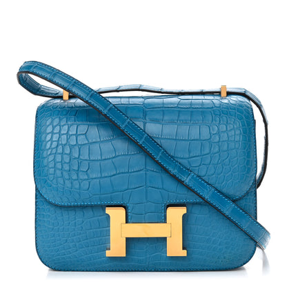 Hermes Matte Alligator Constance 18 Mykonos 1 of 5