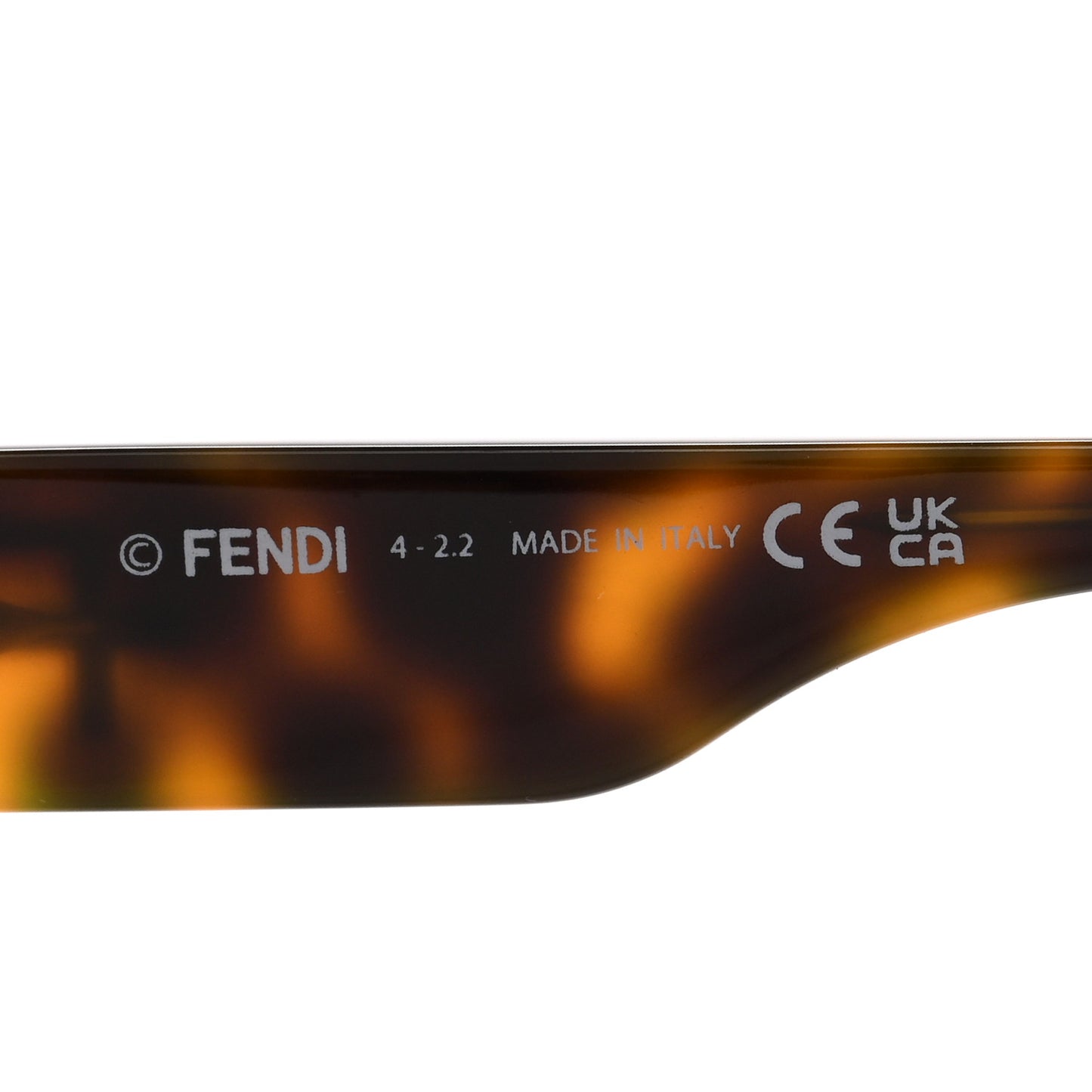 Acetate Fendigraphy Rectangle Sunglasses FE40091U Tortoise