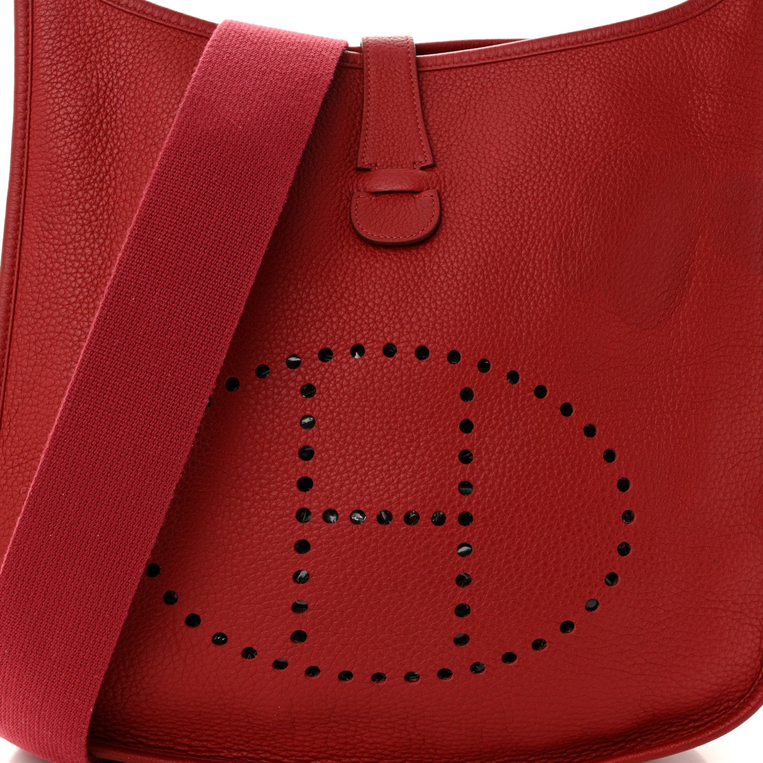 Hermes Taurillon Clemence Evelyne II GM Rouge Garance 8 of 11