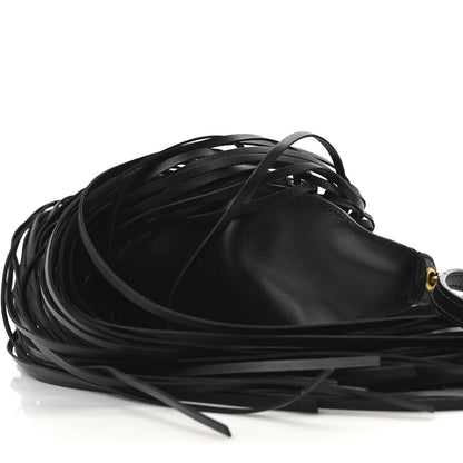 Chloe Shiny Small Grain Calfskin Mini Marcie Multi Fringe Satchel Black 9 of 9