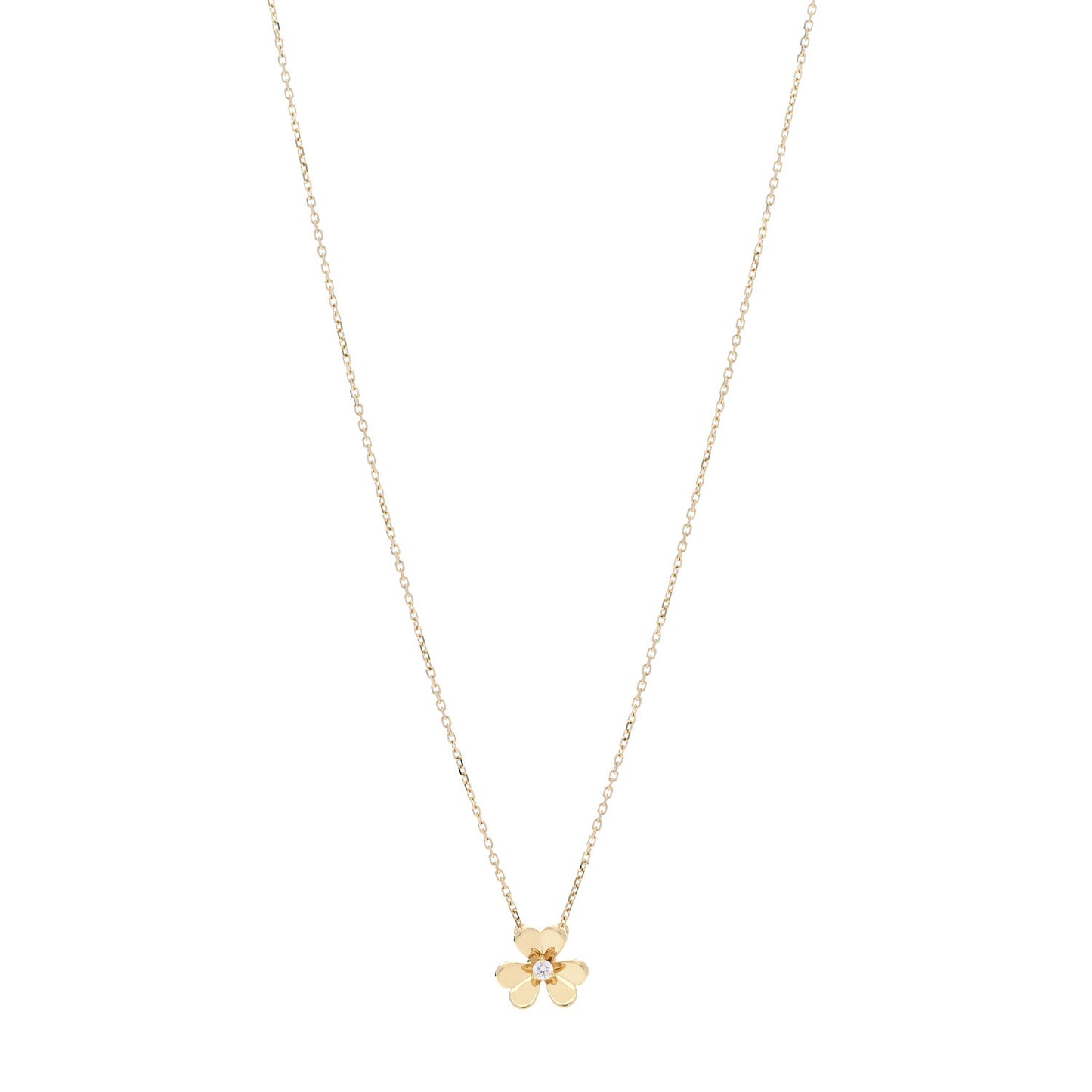 18K Yellow Gold Diamond Mini Frivole Pendant Necklace