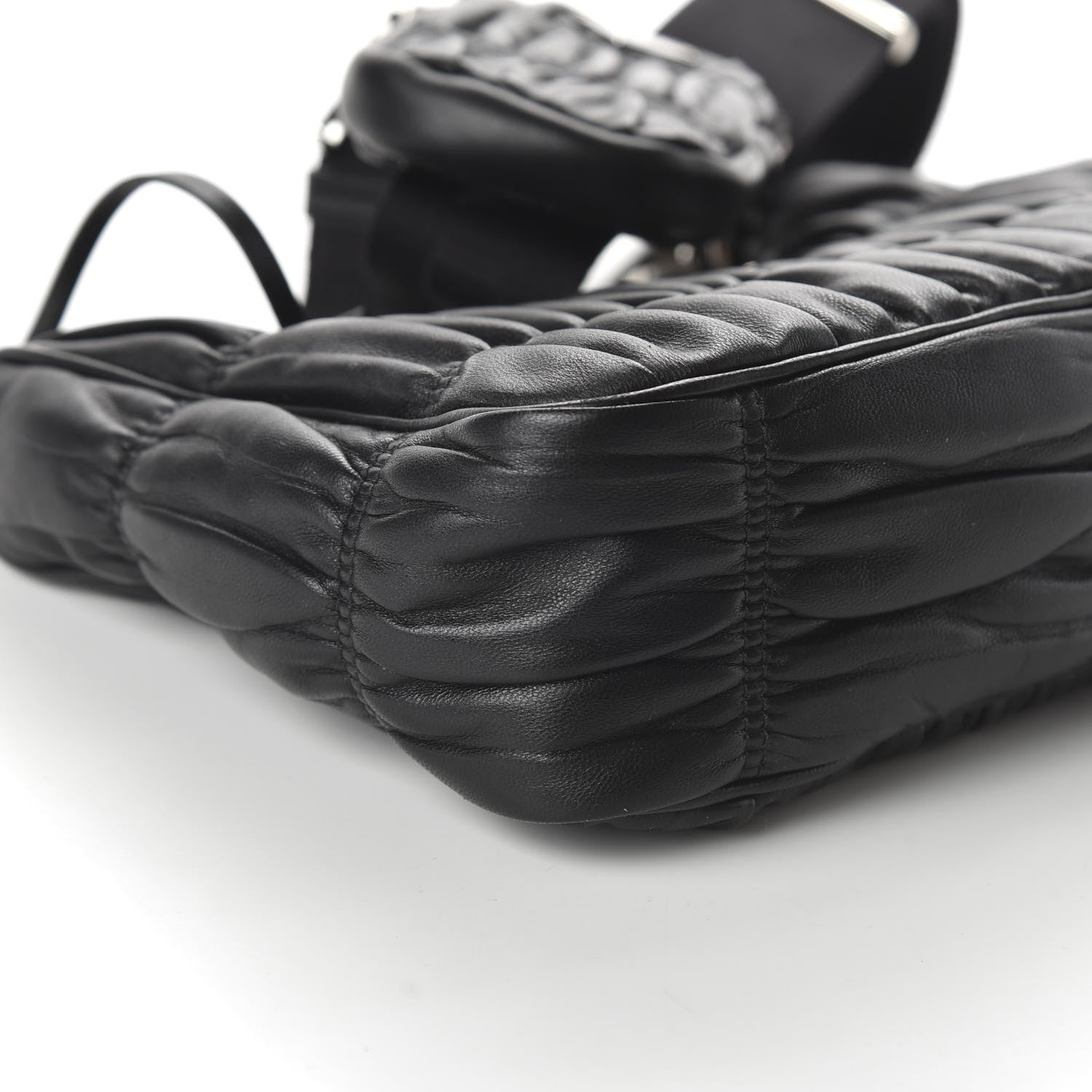 Prada Nappa Gaufre Re-Edition 2005 Shoulder Bag Black 6 of 9