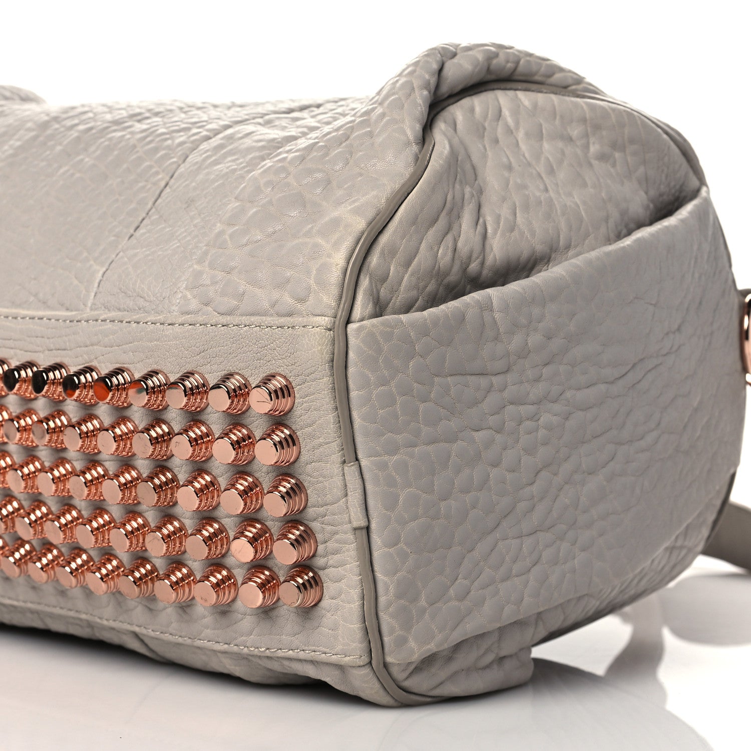 Alexander Wang Pebbled Lambskin Rocco Grey Rose Gold Hardware 9 of 9