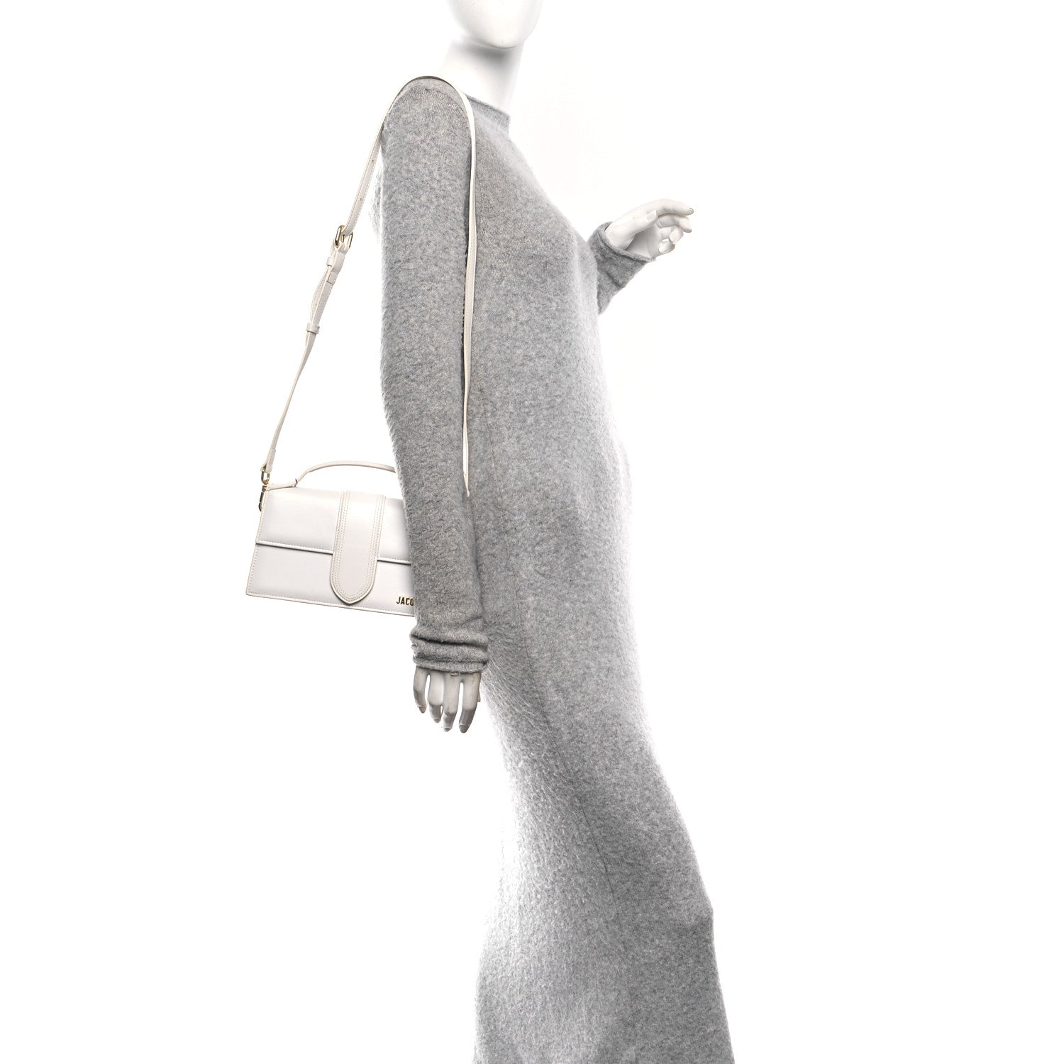 小物 bianco Jacquemus Smooth Calfskin Le Grand Bambino White 1861011