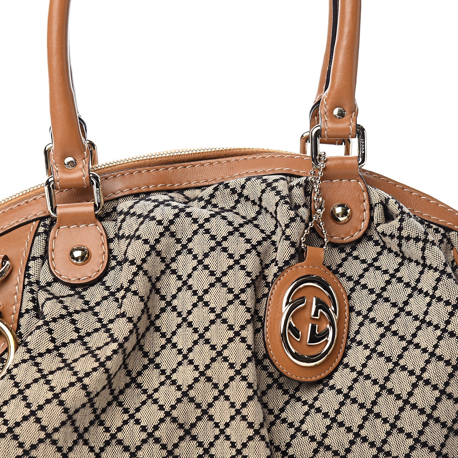 Gucci Diamante Medium Sukey Boston Brown 11 of 11
