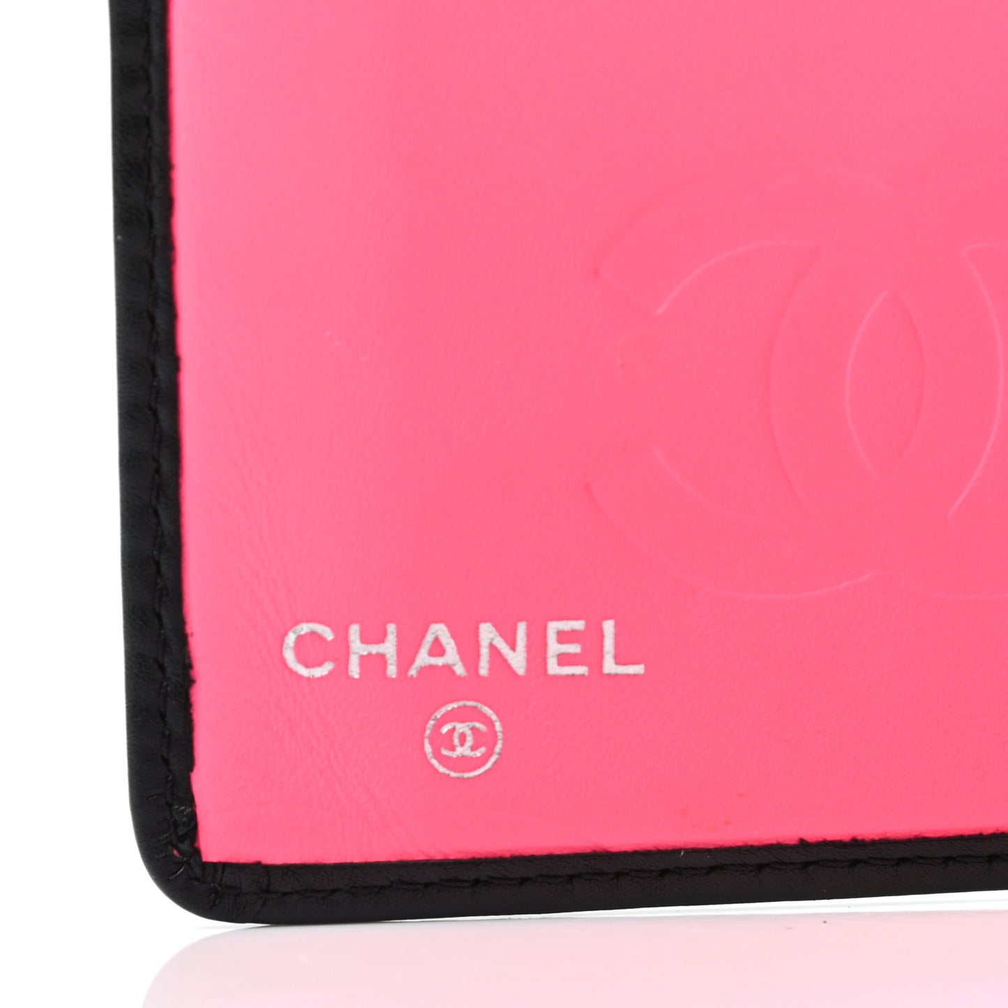 Calfskin Quilted Cambon Yen Wallet Black