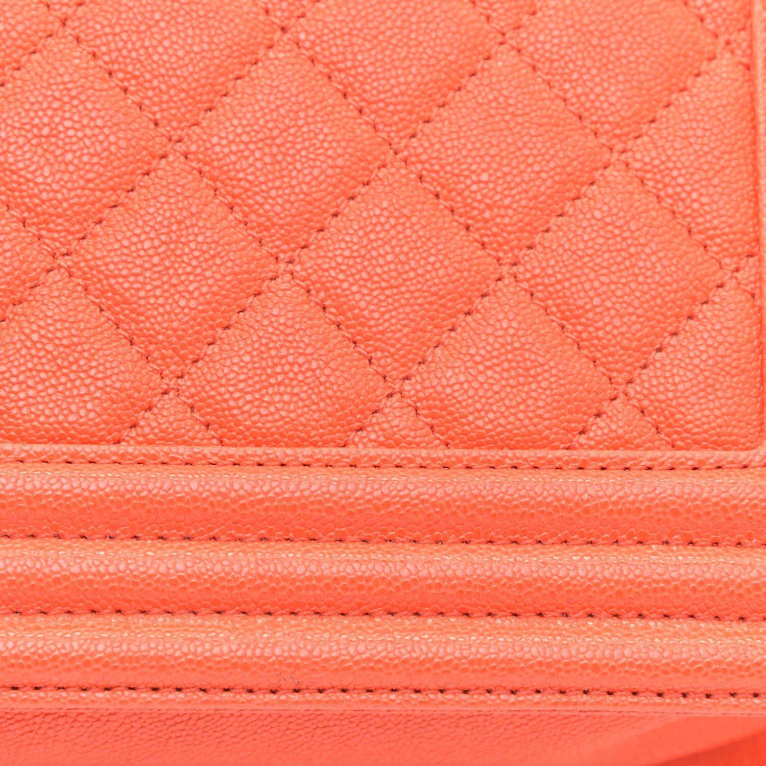 Chanel Caviar Quilted Small Boy Flap Orange 15 of 17