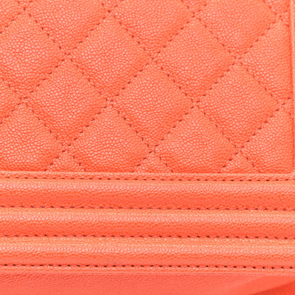 Chanel Caviar Quilted Small Boy Flap Orange 15 of 17