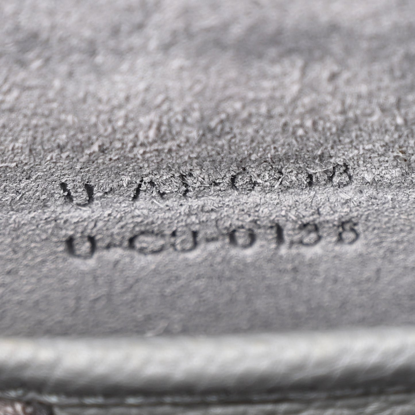 Drummed Calfskin Nano Luggage Kohl
