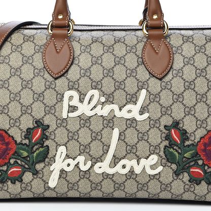 Gucci GG Supreme Monogram Blind for Love Embroidered Medium Boston Beige Tuscany 11 of 11