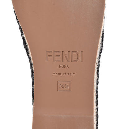 Fendi Canvas Mesh FF Colibri Espadrilles 39.5 Black Tobacco Moro 6 of 11