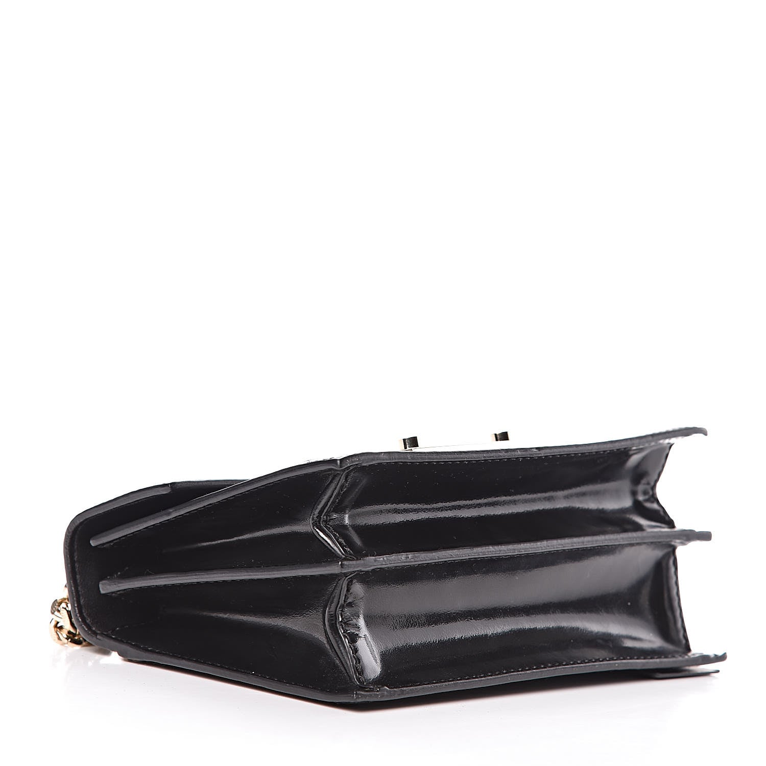 Versace Patent Small Diamante Flap Black 4 of 10