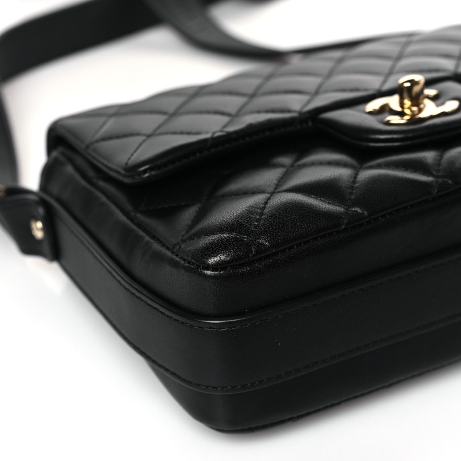 Chanel Calfskin Quilted Bolero De Chanel Flap Bag Black 7 of 8