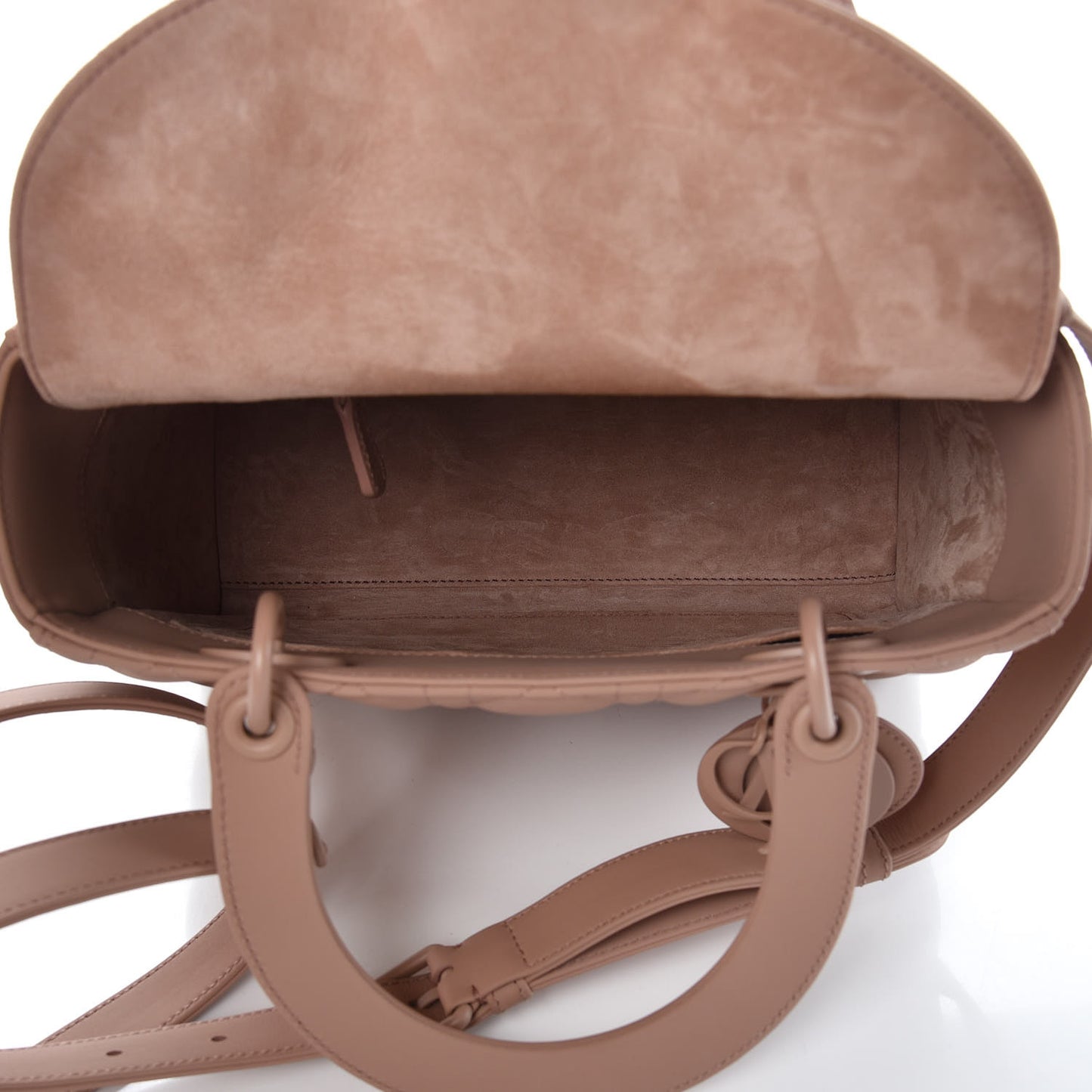 Ultra Matte Calfskin Cannage Medium Lady Dior Beige