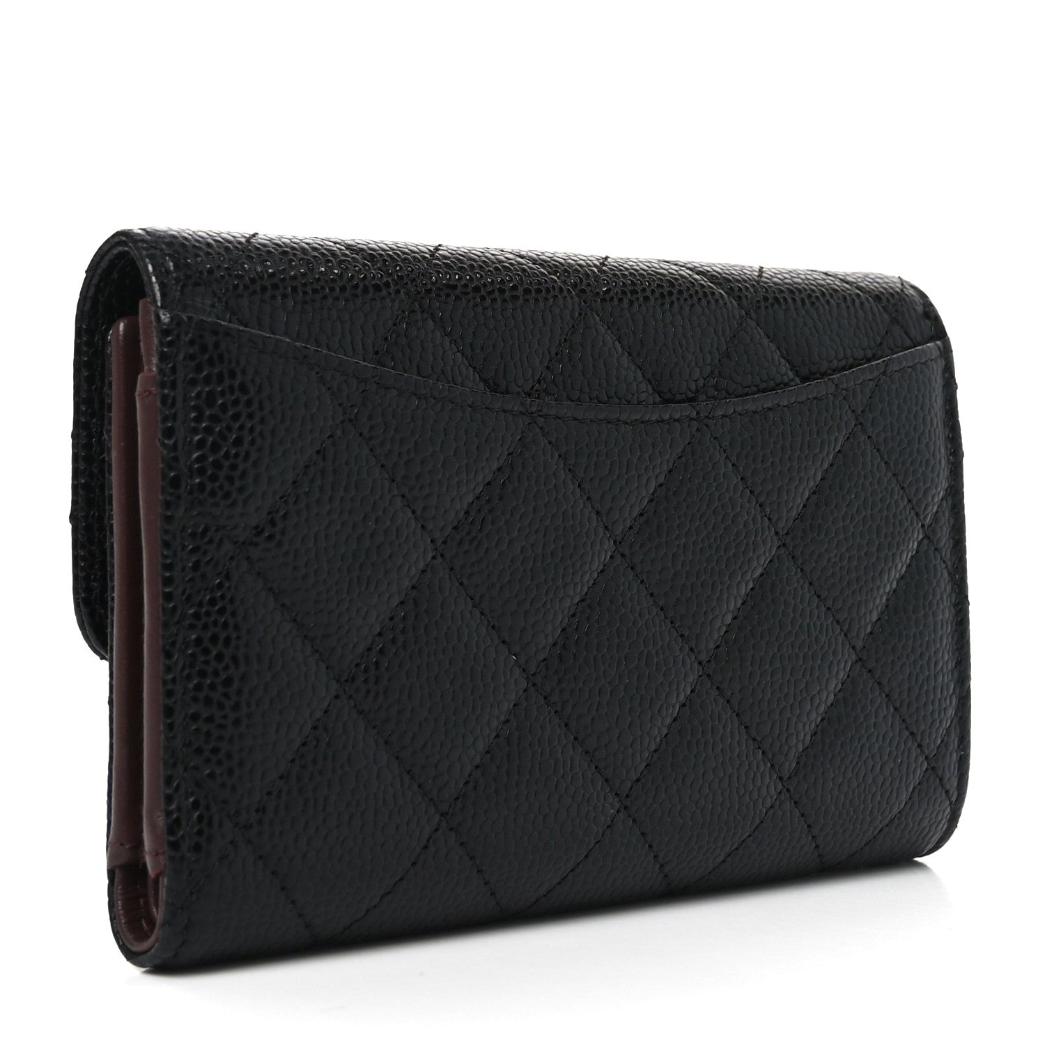 Chanel Caviar Quilted Medium Flap Wallet Black 3 of 8