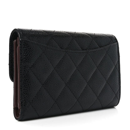 Chanel Caviar Quilted Medium Flap Wallet Black 3 of 8