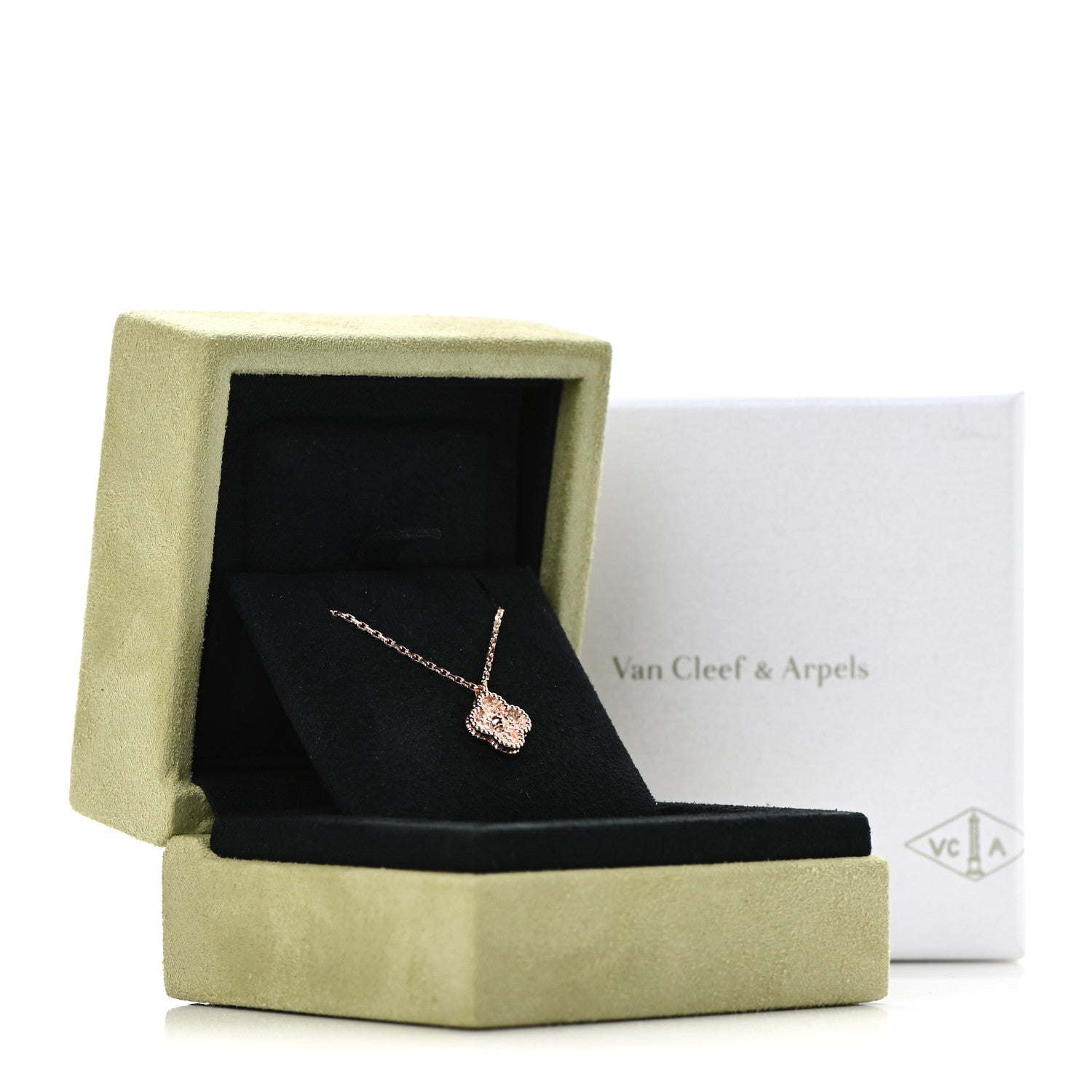 Van Cleef & Arpels 18K Rose Gold Sweet Alhambra Pendant Necklace 7 of 7