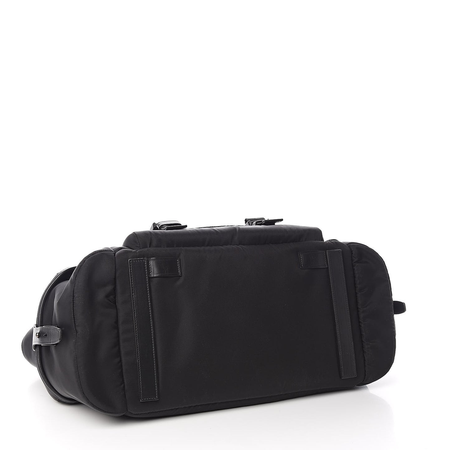 City Calf Tessuto Nylon Shopping Tote Black