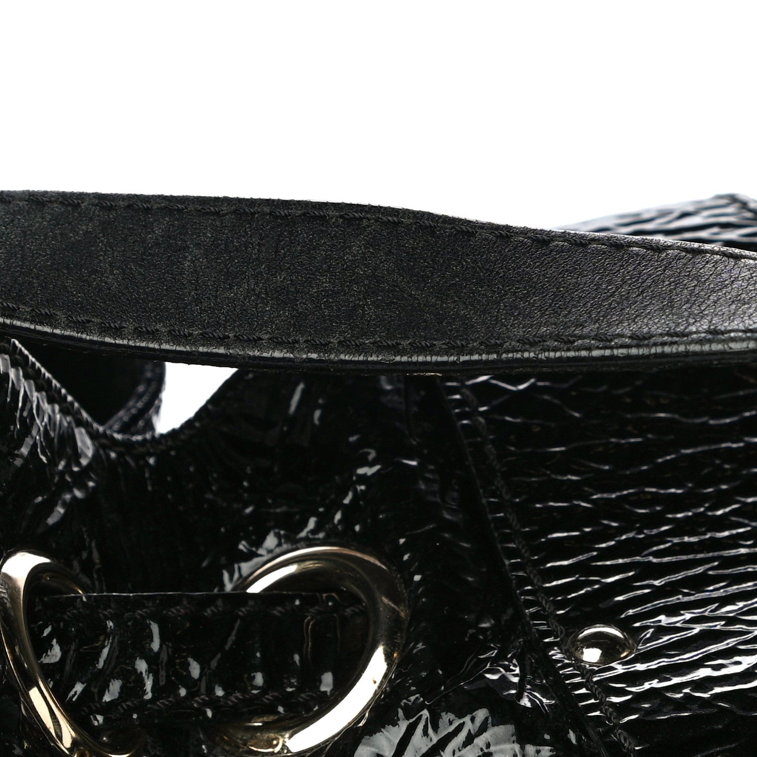 Jimmy Choo Crushed Patent Riki Bag Black 21 of 22