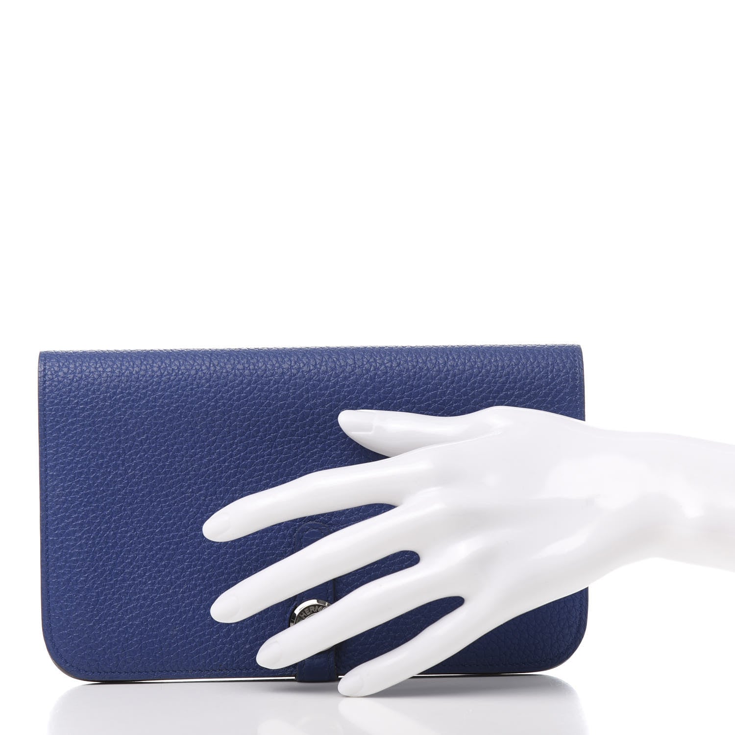 Hermes Togo Dogon Duo Wallet Bleu Electrique 2 of 11