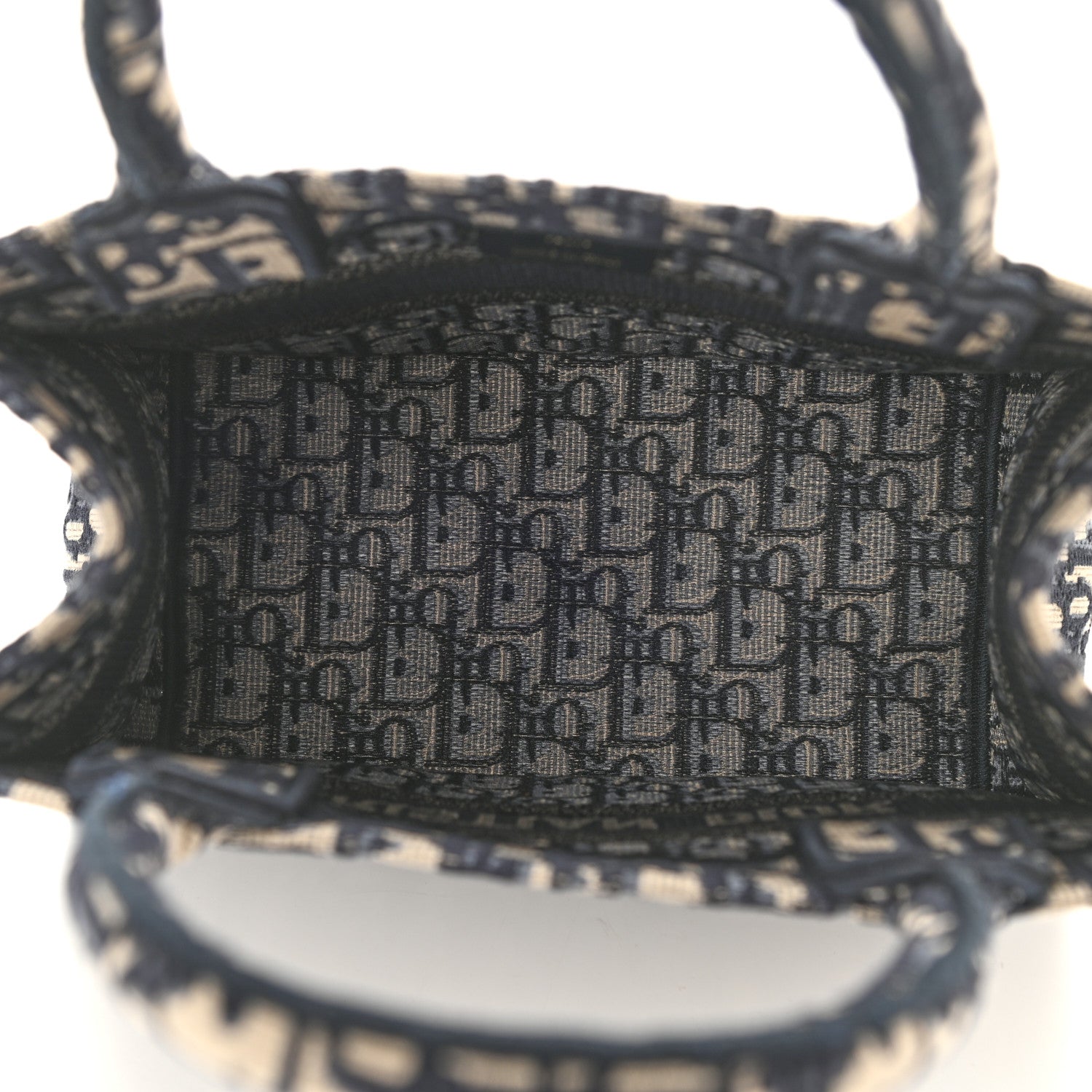 Christian Dior Oblique Small Book Tote Blue Multicolor 5 of 8