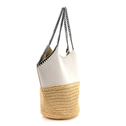 Stella McCartney Raffia Falabella Large Tote White 2 of 8
