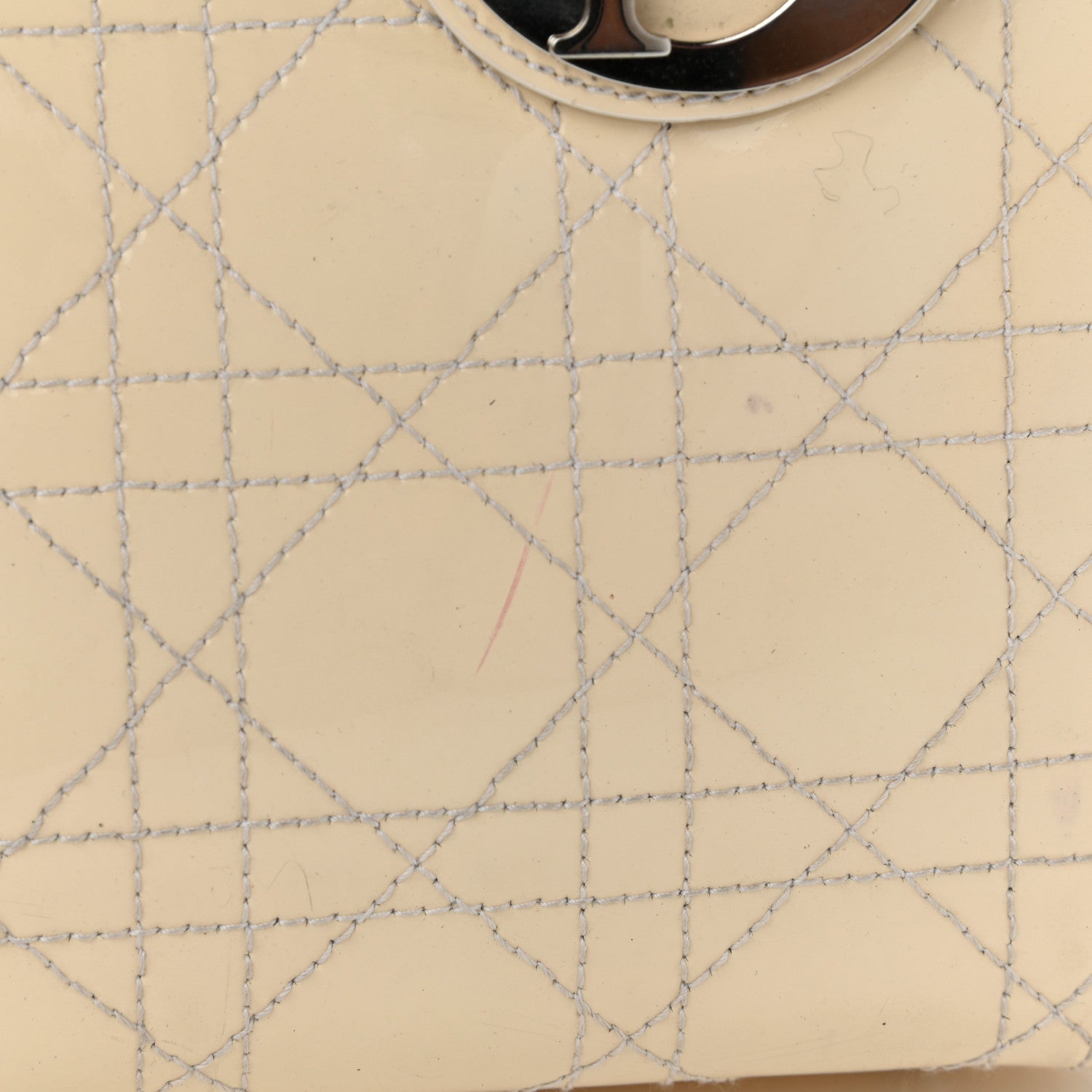 Christian Dior Patent Cannage Stitched Medium Lady Dior White 13 of 15