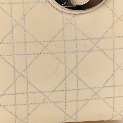 Christian Dior Patent Cannage Stitched Medium Lady Dior White 13 of 15