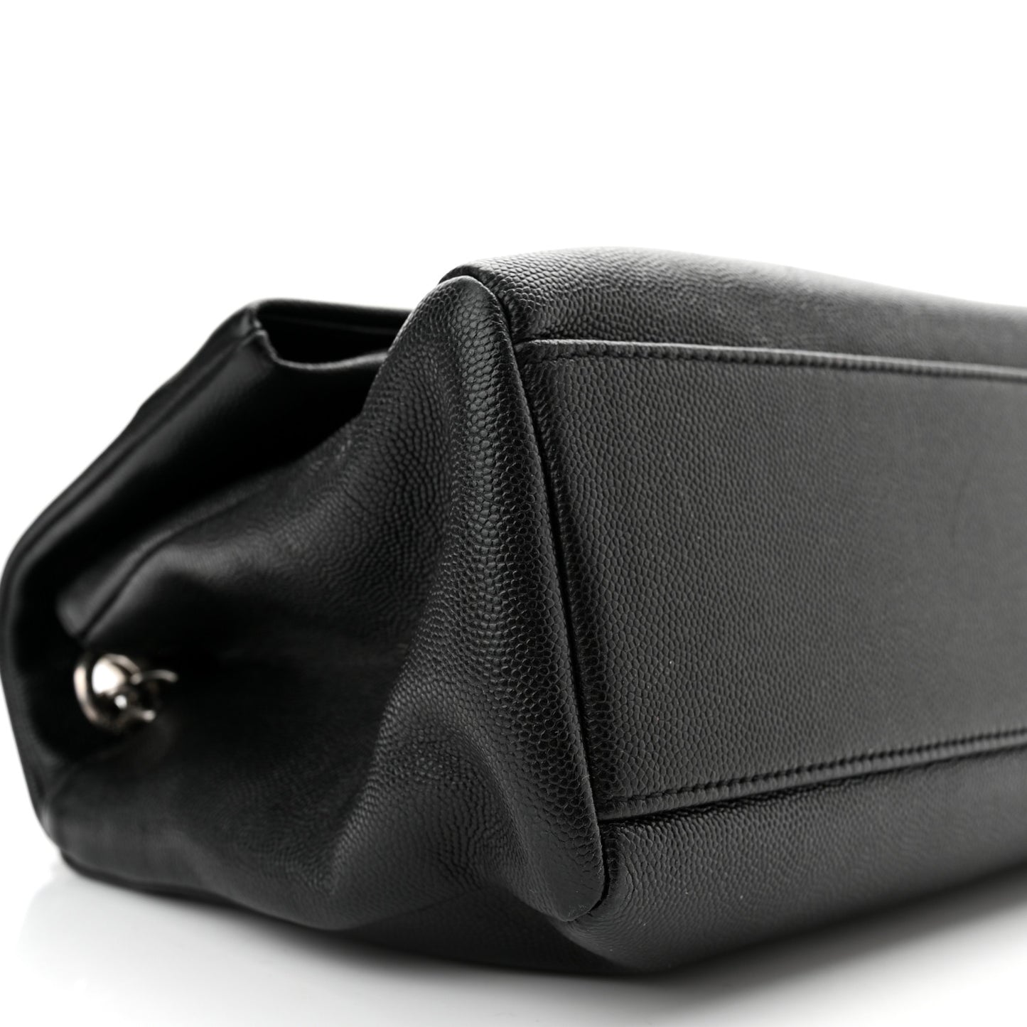 Grain De Poudre Medium West Hollywood Monogram Fold-Over Black
