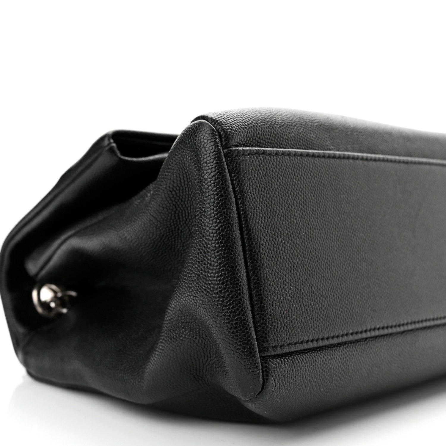 Saint Laurent Grain De Poudre Medium West Hollywood Monogram Fold-Over Black 9 of 10