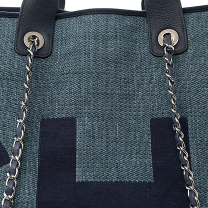 Chanel Canvas Large Shopping Tote Dark Blue 8 of 11