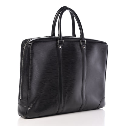 Louis Vuitton Epi Porte-Documents Voyage Briefcase Black 3 of 12