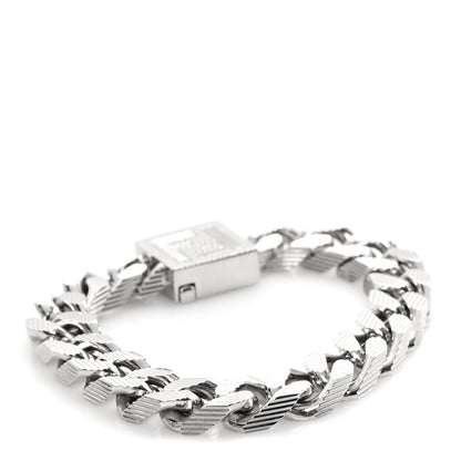 Fendi Metal FF Curb Link Bracelet Silver 3 of 4