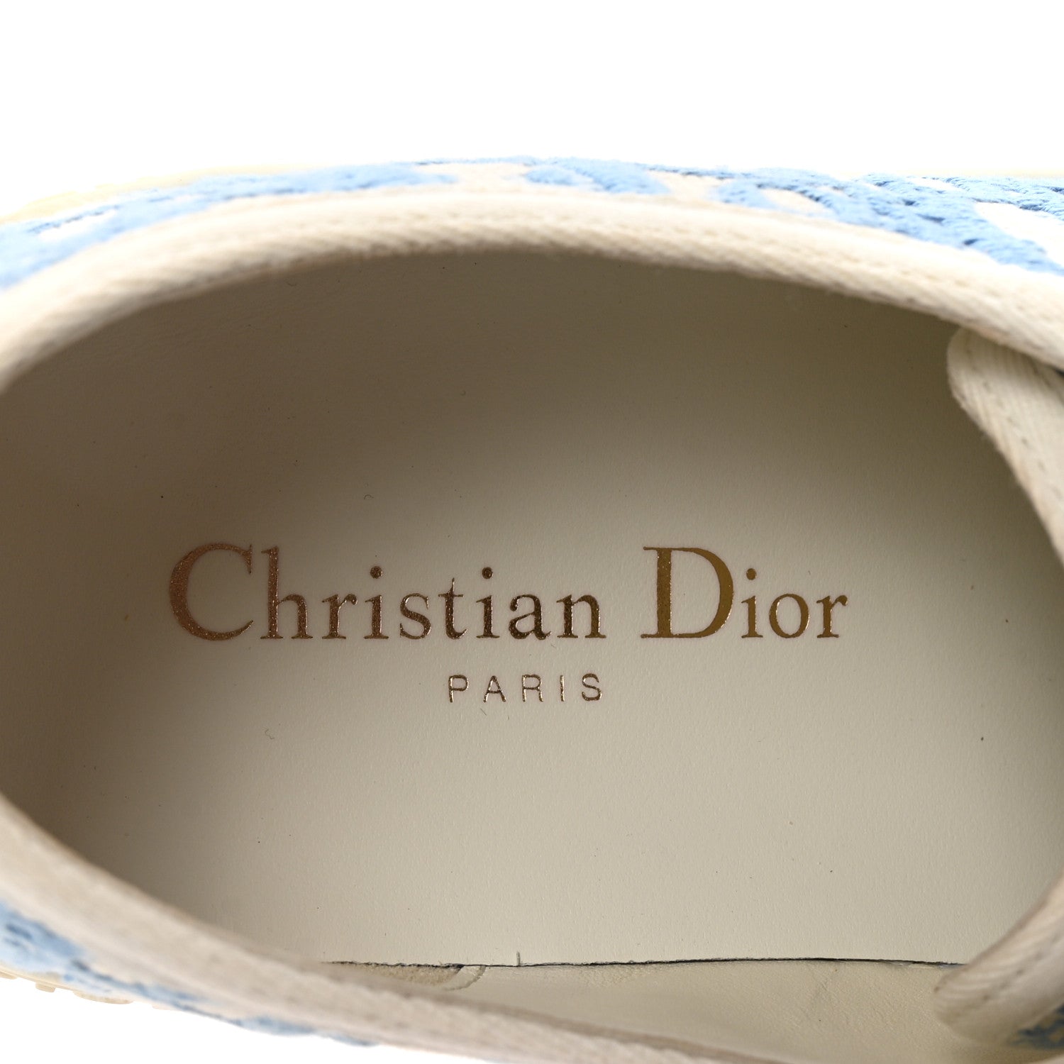 Christian Dior Canvas Oblique Walk'N'Dior Low Top Sneakers 38 Cornflower Blue 8 of 10