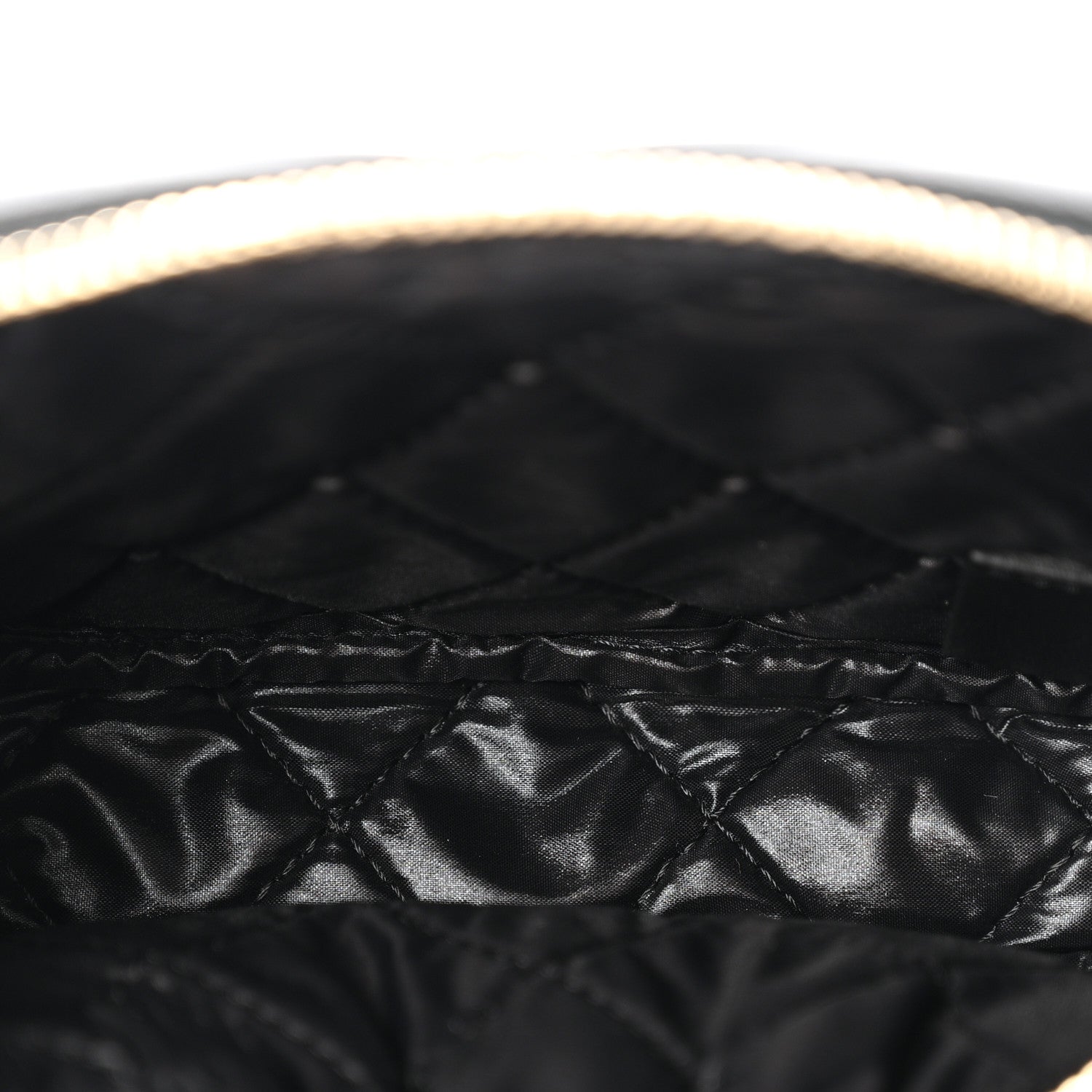 Chanel Lambskin Quilted Small Curvy Pouch Cosmetic Case Black 5 of 8