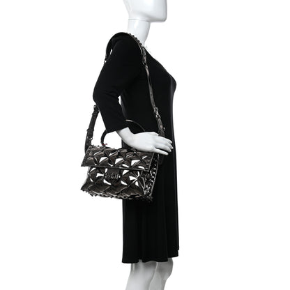 Valentino Garavani Metallic PVC Candystud Top Handle Bag Rutenio 2 of 9
