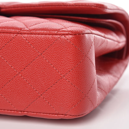 Chanel Caviar Quilted Medium Double Flap Red 9 of 10