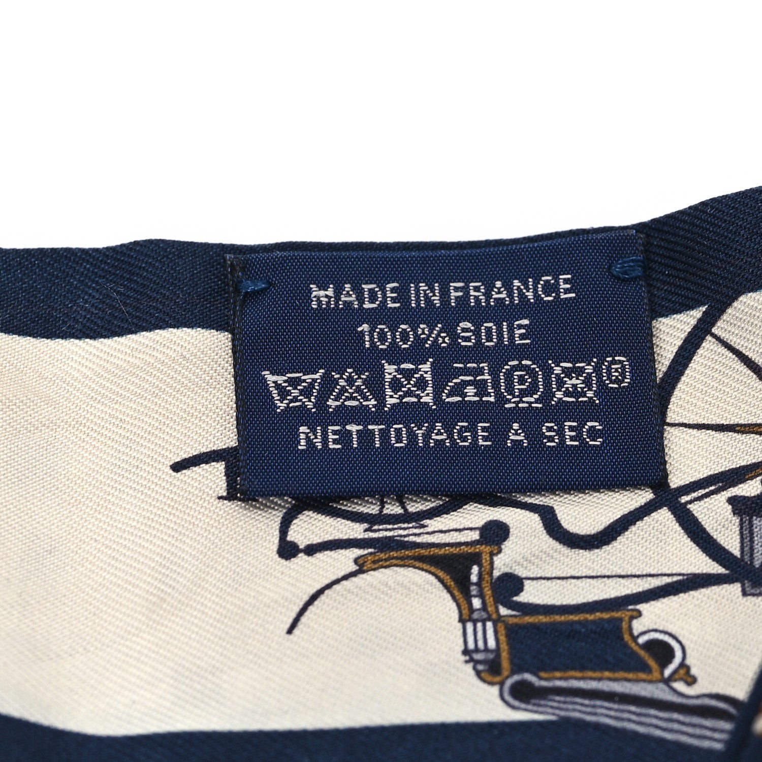 Hermes Silk Les Voitures Nouvelle Twilly Marine Caramel Black 3 of 5