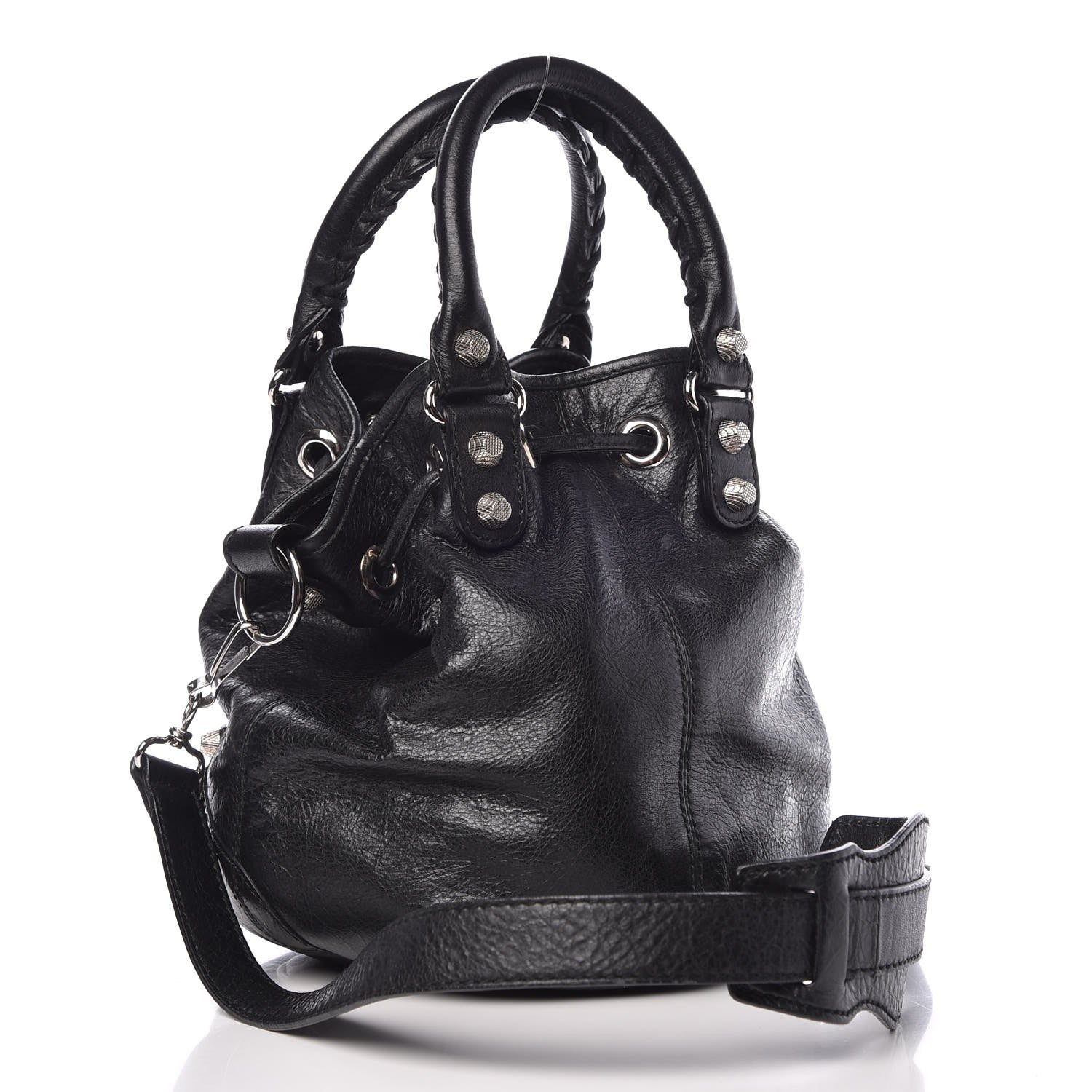 Balenciaga Agneau Giant 12 Silver Hardware Mini Pompon Black 4 of 8