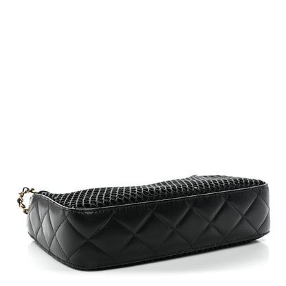 Chanel Mesh Shiny Lambskin Clutch With Chain Black 5 of 11