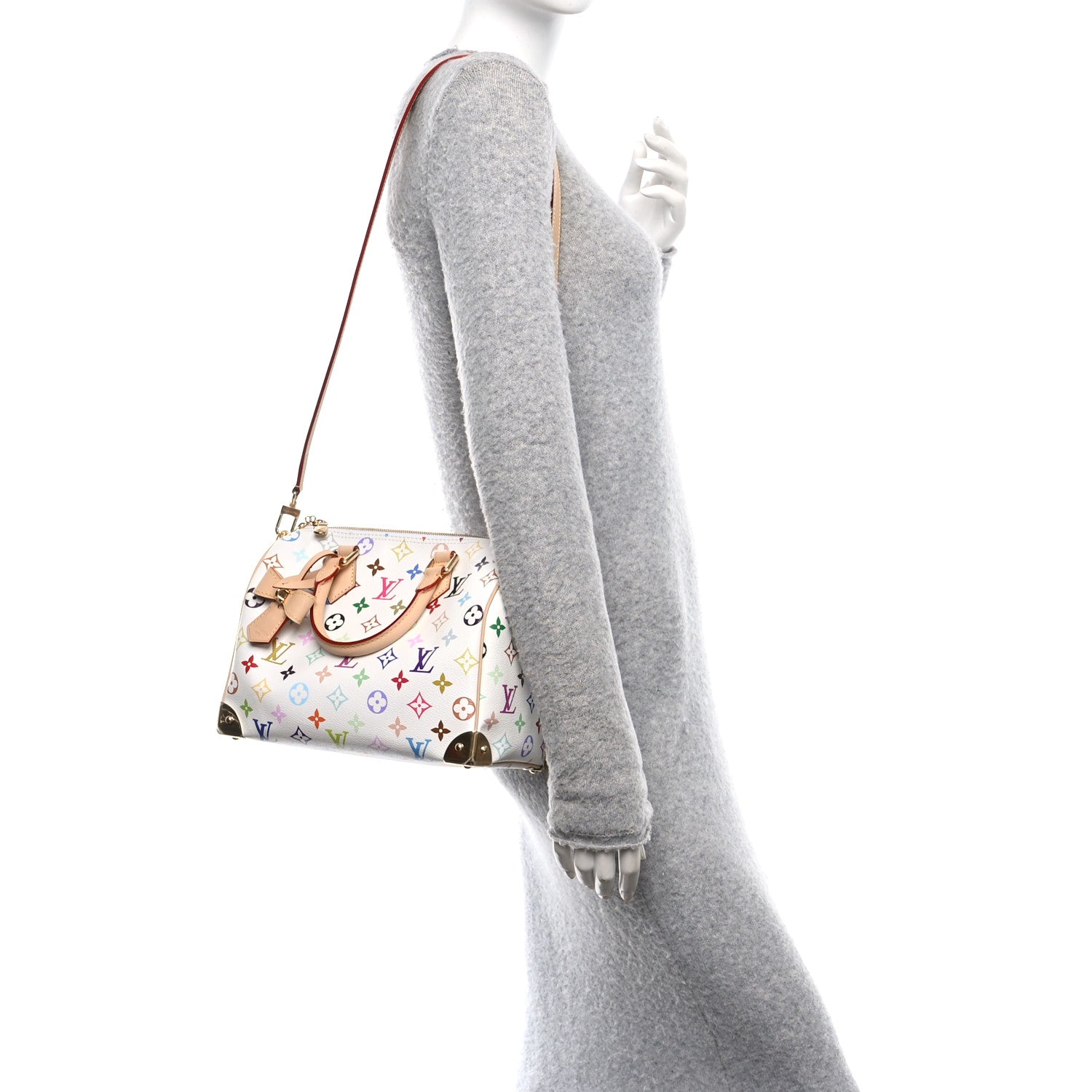 Louis Vuitton LV X TM Monogram Multicolor Speedy Bandouliere 25 White 2 of 9