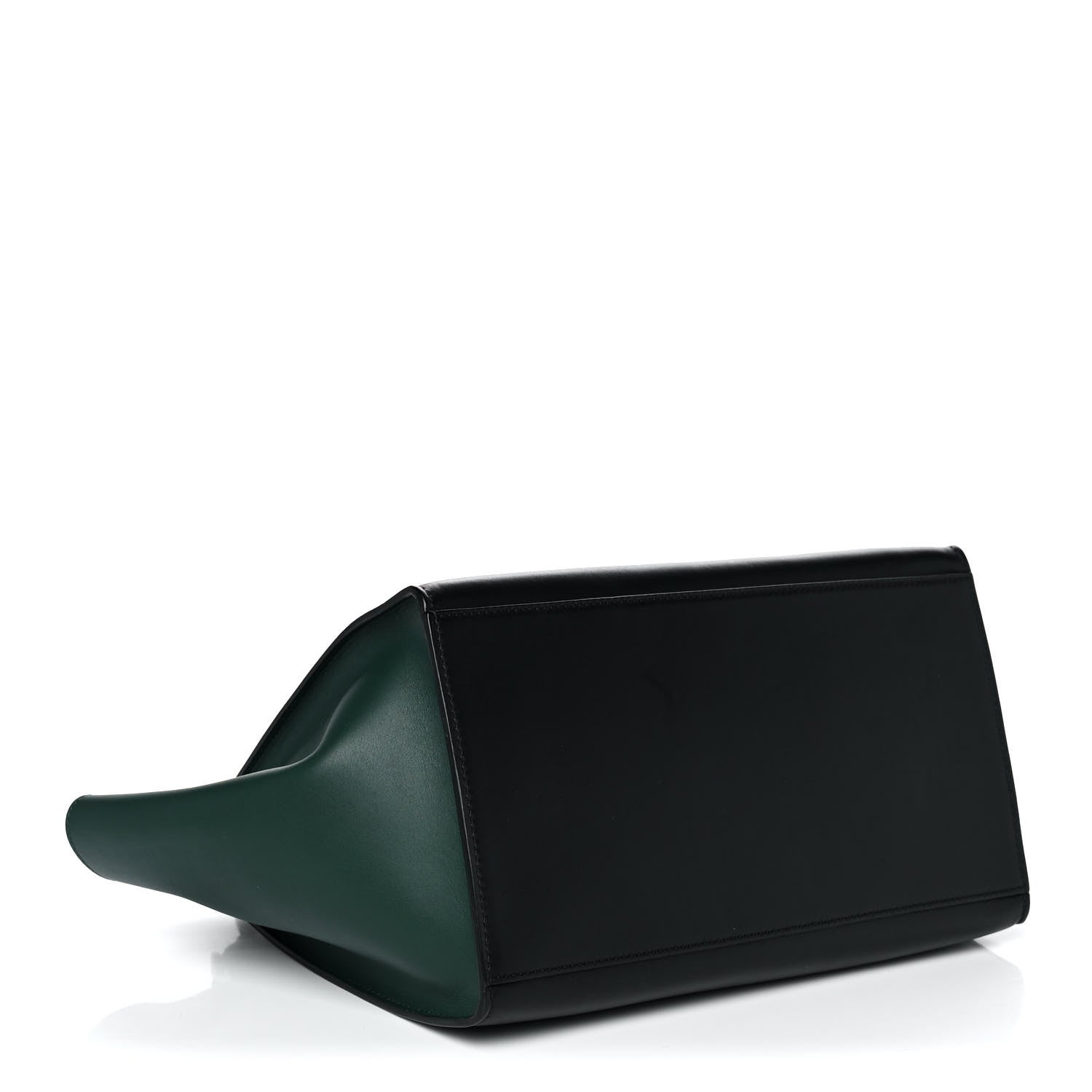Celine Smooth Calfskin Medium Trapeze Bottle Green 3 of 14